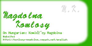 magdolna komlosy business card